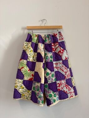 Handmade Upcycled Quilt Shorts